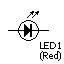 発光ダイオードの回路記号