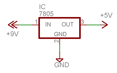 3端子レギュレータ回路配線