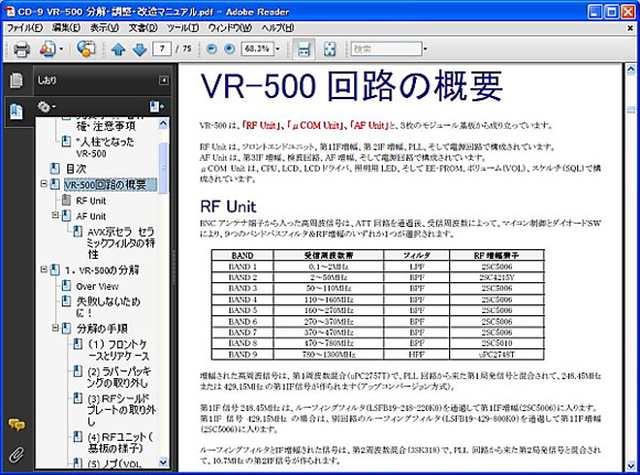VERTEX STANDARD VR-500 分解・調整・改造マニュアル radio1ban